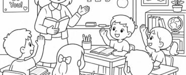 teacher and students printable