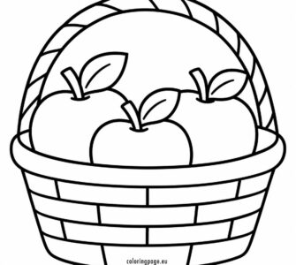 apple basket coloring