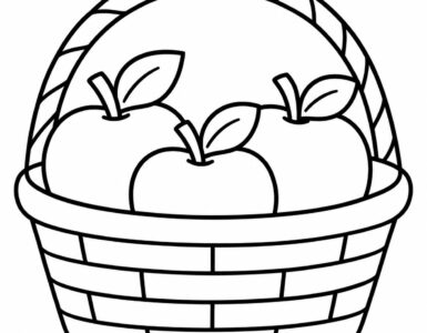 apple basket coloring