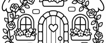 cottagecore coloring page