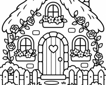 cottagecore coloring page