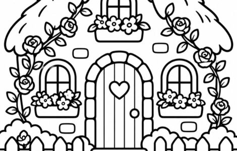 Cottagecore coloring page 3 cottagecore coloring page