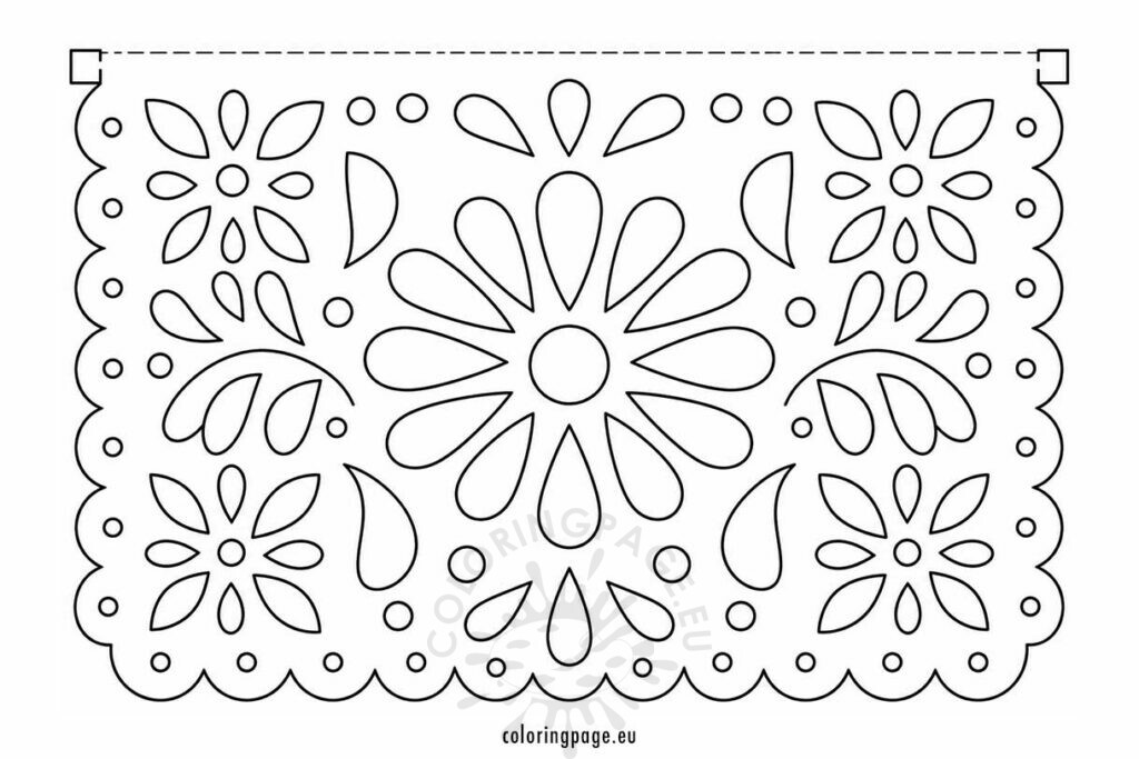 Papel picado template 1 printable papel picado template