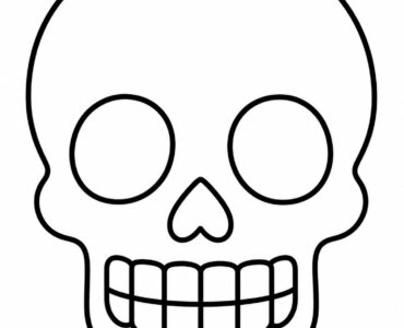 sugar skull outline