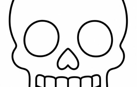 sugar skull outline