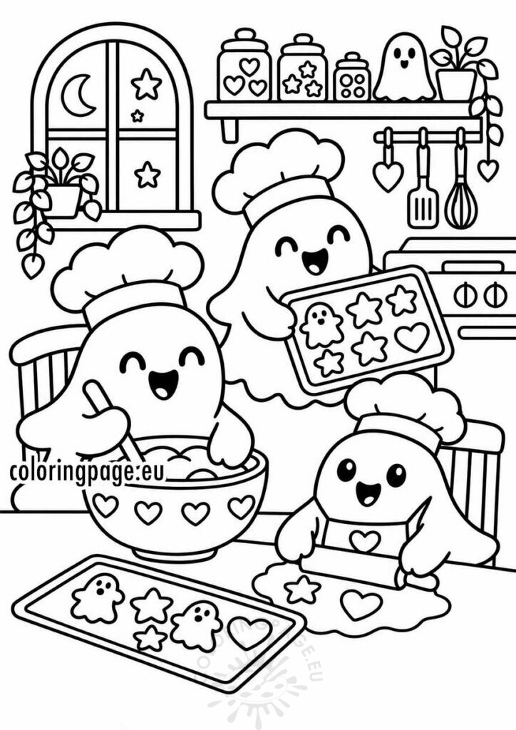 ghost baking cookies