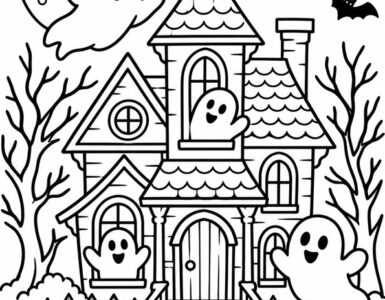 ghosts in a haunted house