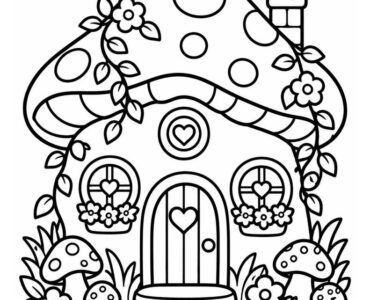 kawaii mushroom house