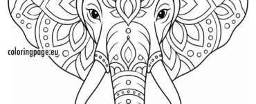 mandala elephant printable