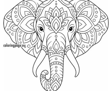 mandala elephant printable