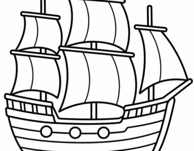 Mayflower Ship coloring page 2 mayflower ship