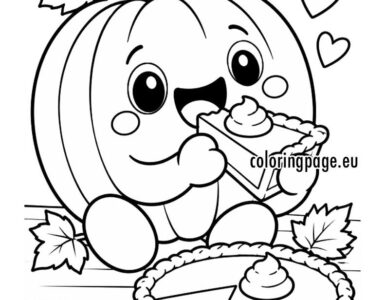 pumpkin eating pie