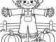 scarecrow in a pumpkin field