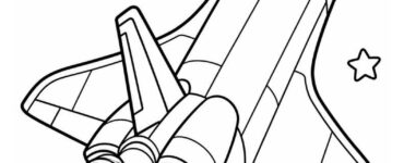 space shuttle coloring page