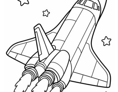 space shuttle coloring page