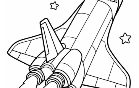 space shuttle coloring page