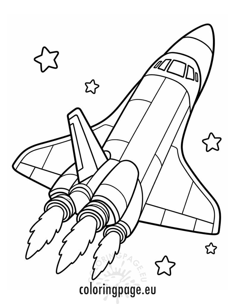 space shuttle coloring page