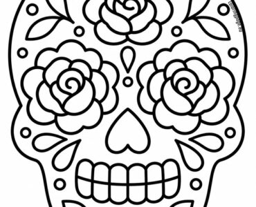 sugar skull with roses