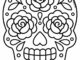 sugar skull with roses
