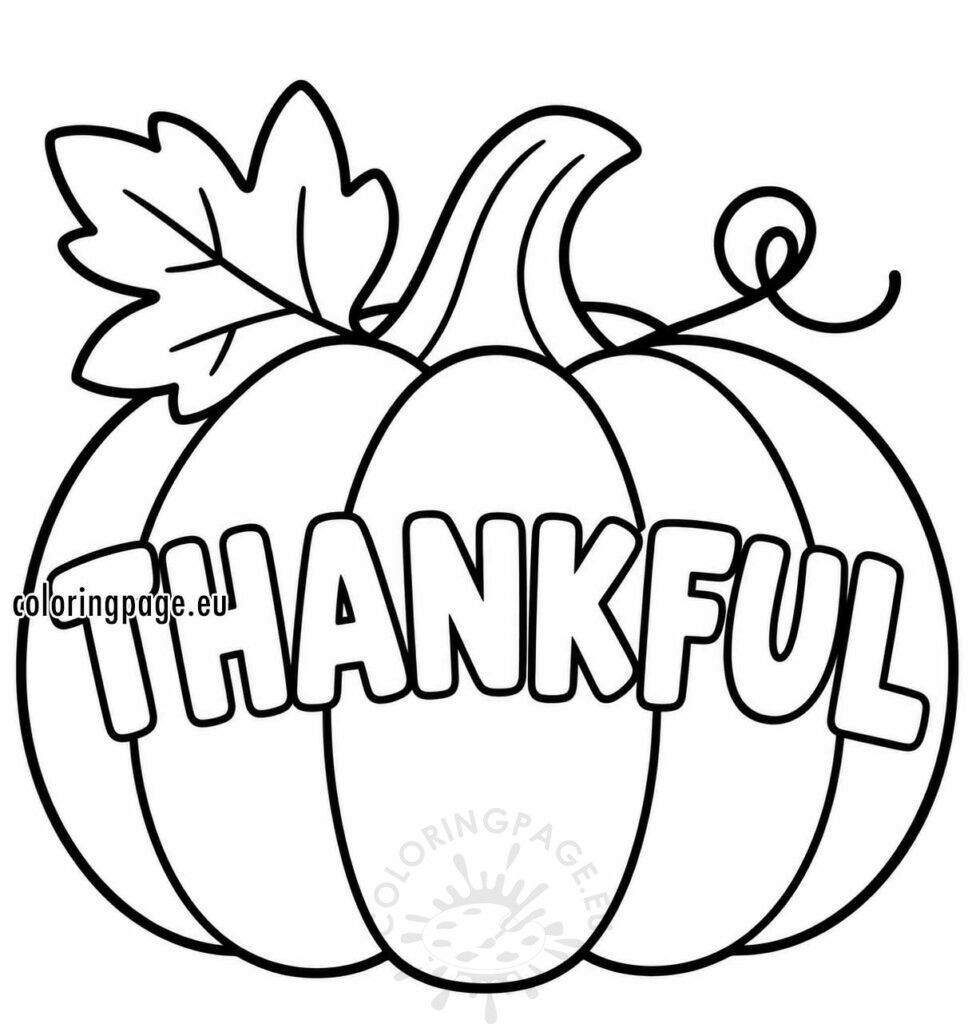thankful pumpkin printable